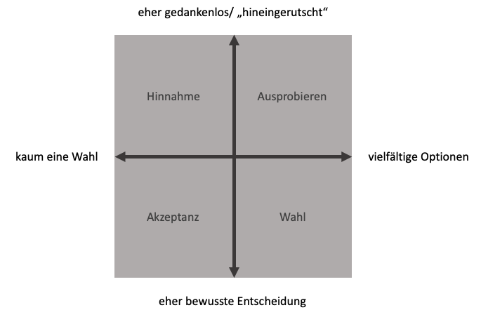 Matrix beruflicher Entscheidungen